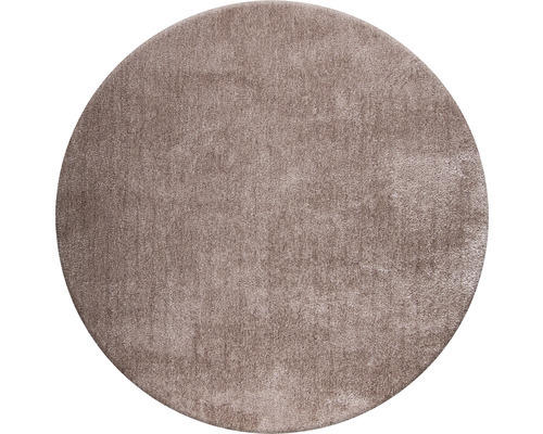 Teppich Shaggy Wellness taupe rund Ø 160 cm