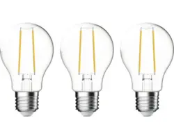 3x LED Lampe A60 E27/4,5W(40W) 470 lm 2700 K warmweiß klar 3 Stück