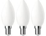 Hornbach 3x LED Kerzenlampe C35 E14/4,2W(40W) 470 lm 6500 K tageslichtweiß klar 3 Stück