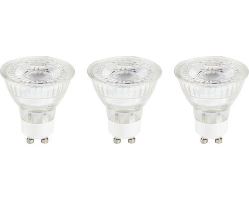 3x LED Reflektorlampe PAR16 GU10/4,9W(64W) 450 lm 2700 K warmweiß klar 3 Stück 36°