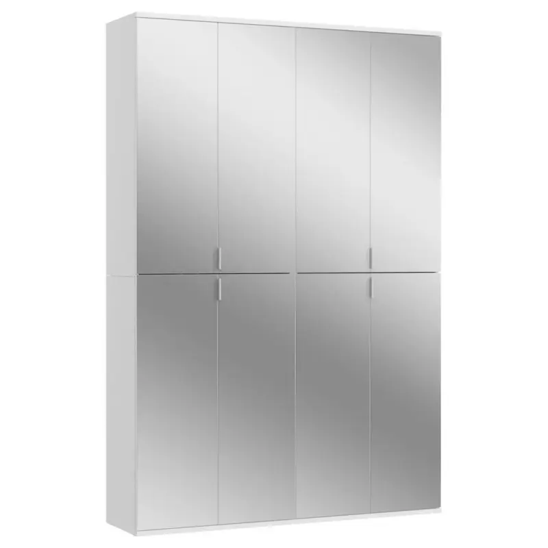 Drehtürenschrank in Weiß