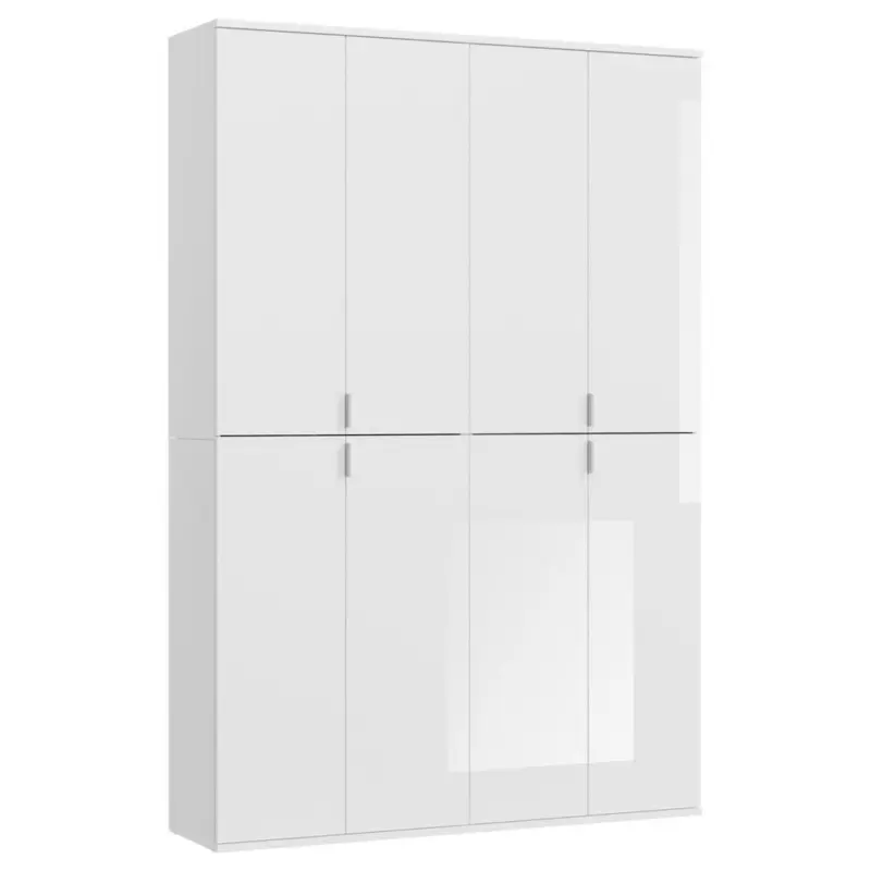Drehtürenschrank in Weiß