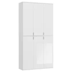 Drehtürenschrank in Weiß