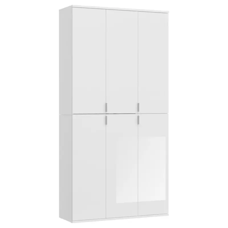 Drehtürenschrank in Weiß