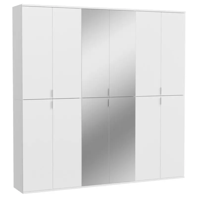 Drehtürenschrank in Weiß