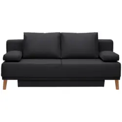 Schlafsofa in Flachgewebe Graphitfarben
