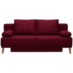 Schlafsofa in Webstoff Bordeaux