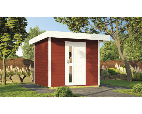 Gartenhaus weka DH 172 Gr. 2 inkl. Fußboden 235 x 301 cm rot