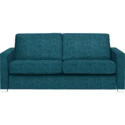 Schlafsofa in Webstoff Petrol
