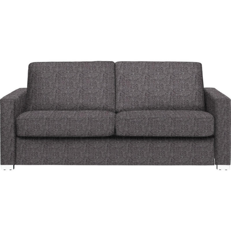 Schlafsofa in Webstoff Grau, Weiß