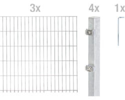 Doppelstabmattenset ALBERTS 6/5/6 600 x 160 cm feuerverzinkt