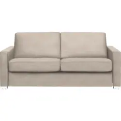 Schlafsofa in Flachgewebe Sandfarben