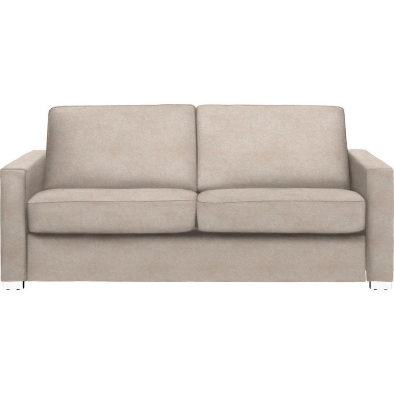 Schlafsofa in Flachgewebe Sandfarben