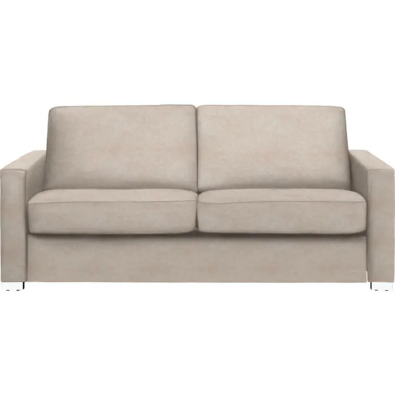 Schlafsofa in Flachgewebe Sandfarben