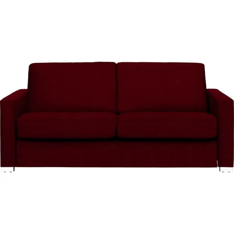 Schlafsofa in Flachgewebe Dunkelrot