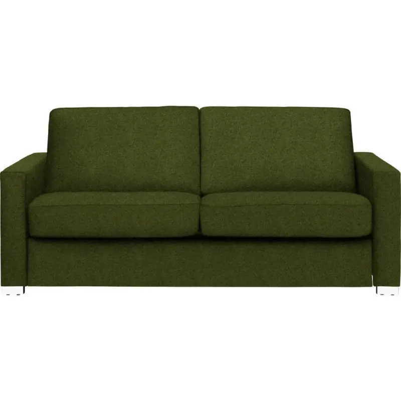 Schlafsofa in Webstoff Dunkelgrün