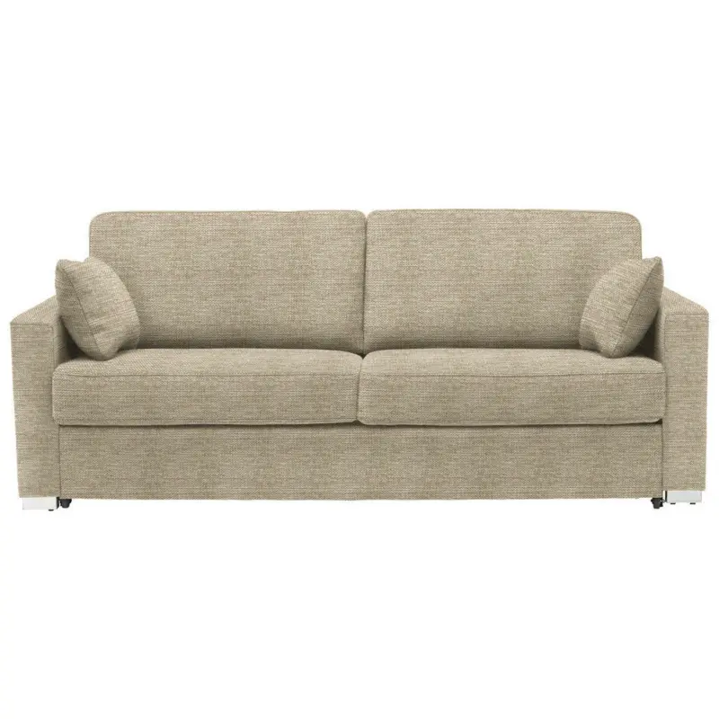 Schlafsofa in Webstoff Beige