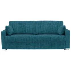Schlafsofa in Webstoff Petrol