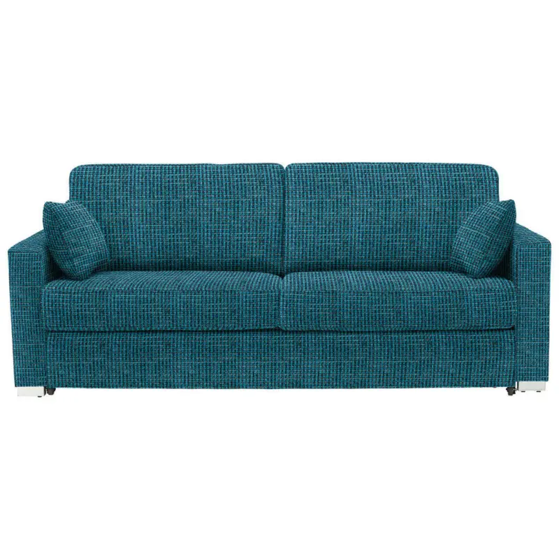 Schlafsofa in Webstoff Petrol