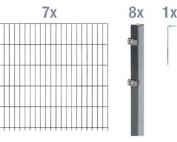 Doppelstabmattenset ALBERTS 6/5/6 1400 x 80 cm feuerverzinkt