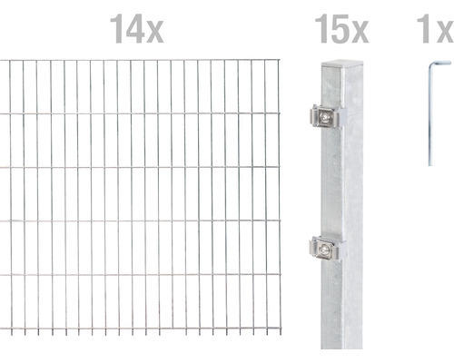 Doppelstabmattenset ALBERTS 6/5/6 2800 x 80 cm feuerverzinkt