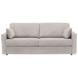 Schlafsofa in Webstoff Hellgrau