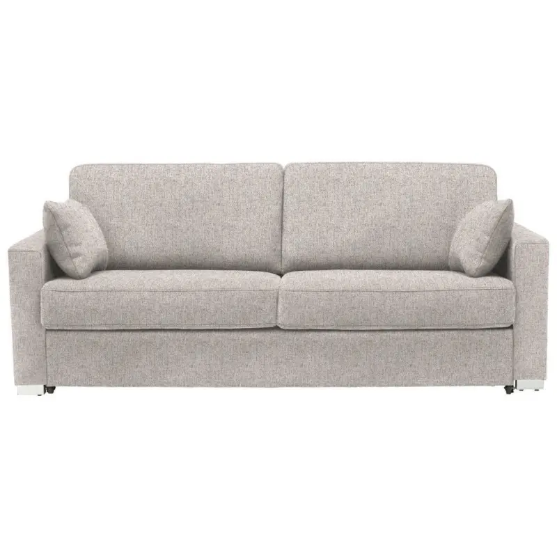 Schlafsofa in Webstoff Hellgrau