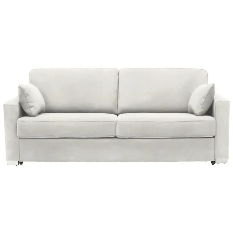 Schlafsofa in Webstoff Weiß