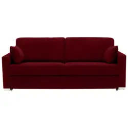 Schlafsofa in Webstoff Dunkelrot