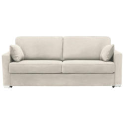 Schlafsofa in Webstoff Creme