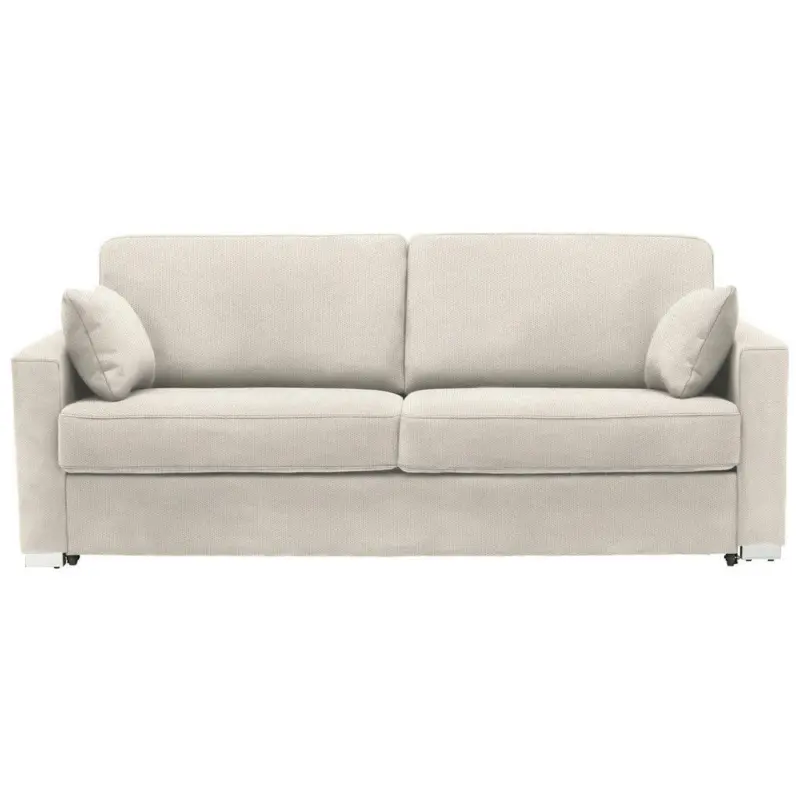 Schlafsofa in Webstoff Creme
