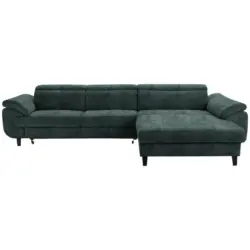 Ecksofa in Webstoff Dunkelgrün