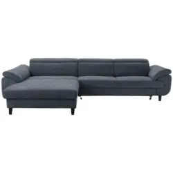 Ecksofa in Webstoff Blau