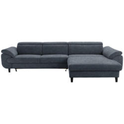 Ecksofa in Webstoff Blau