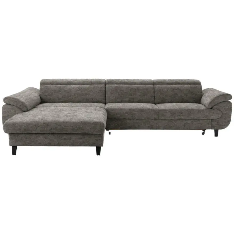 Ecksofa in Webstoff Graubraun