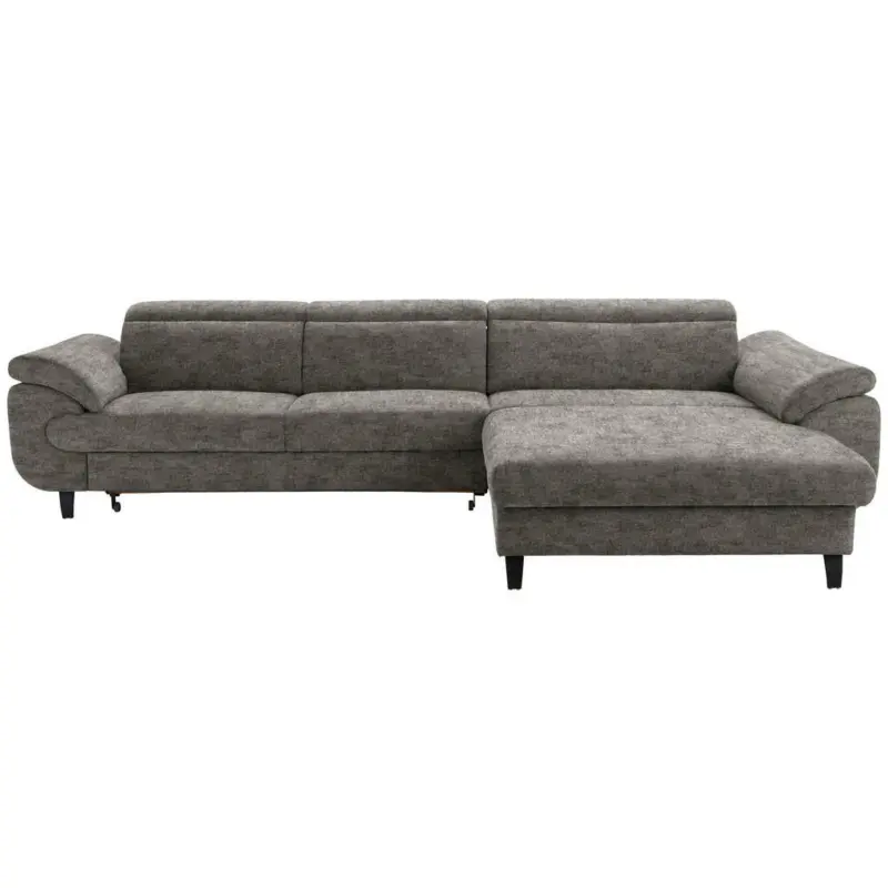 Ecksofa in Webstoff Graubraun