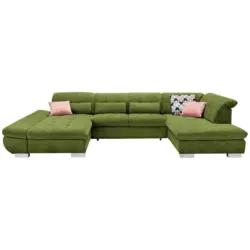 Wohnlandschaft in Mikrofaser Grün