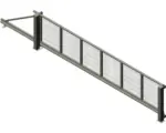 Hornbach Schiebetor ALBERTS Mosaik links öffnend 6000 x 1600 mm freitragend Füllung Doppelstabmatte 6/5/6 anthrazit
