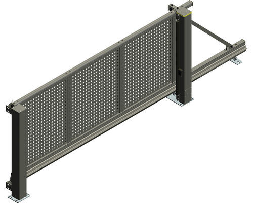 Schiebetor ALBERTS Mosaik rechts öffnend 3000 x 2000 mm freitragend Füllung Lochblech anthrazit