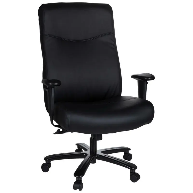 Chefsessel in Lederlook Schwarz