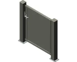 Einzeltor ALBERTS Mosaikk rechts öffnend 1200 x 1600 mm Füllung Glattblech inkl. zwei Pfosten anthrazit