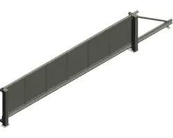 Schiebetor ALBERTS Mosaik rechts öffnend 6000 x 1800 mm freitragend Füllung Glattblech anthrazit