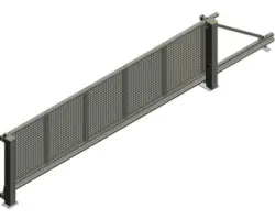 Schiebetor ALBERTS Mosaik rechts öffnend 5000 x 2000 mm freitragend Füllung Lochblech anthrazit