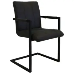 Armlehnstuhl-Set 2 Stück in Aluminium Mikrofaser