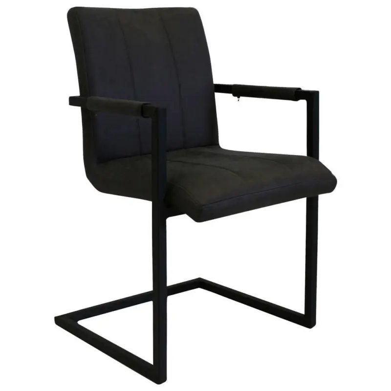 Armlehnstuhl-Set 2 Stück in Aluminium Mikrofaser