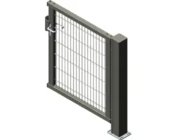 Anschlusstor ALBERTS Mosaik rechts öffnend 1200 x 1600 mm Füllung Doppelstabmatte 6/5/6 inkl. einem Pfosten anthrazit