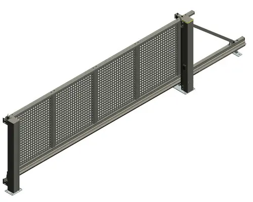 Schiebetor ALBERTS Mosaik rechts öffnend 4000 x 1200 mm freitragend Füllung Lochblech anthrazit