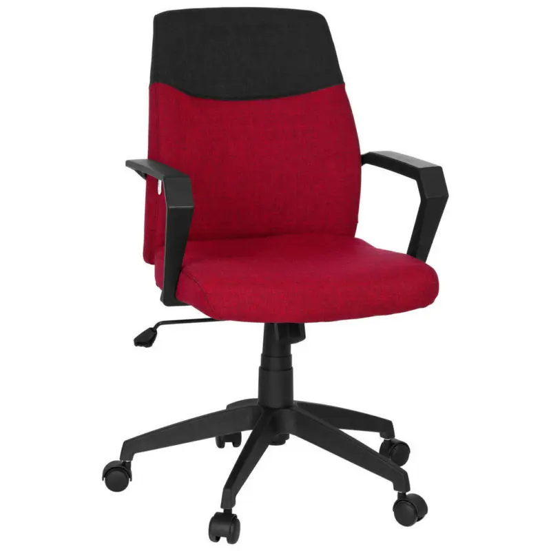 Drehstuhl in Flachgewebe Rot, Dunkelgrau