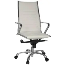 Drehstuhl in Lederlook Creme