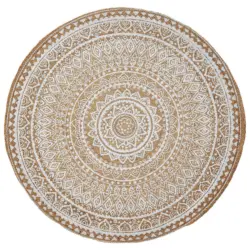 Flachwebeteppich Agra White